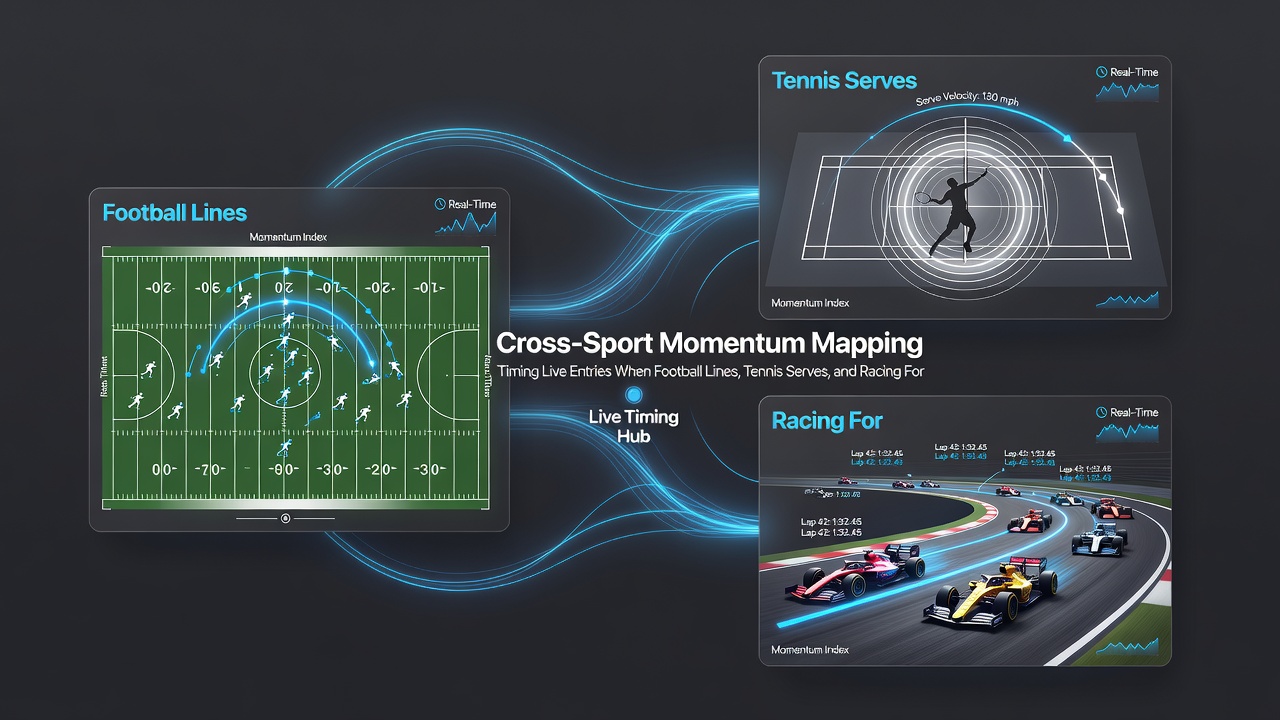Detailed chart illustrating synchronized data streams from football, tennis, and horse racing events during a sample August 2026 overlap period