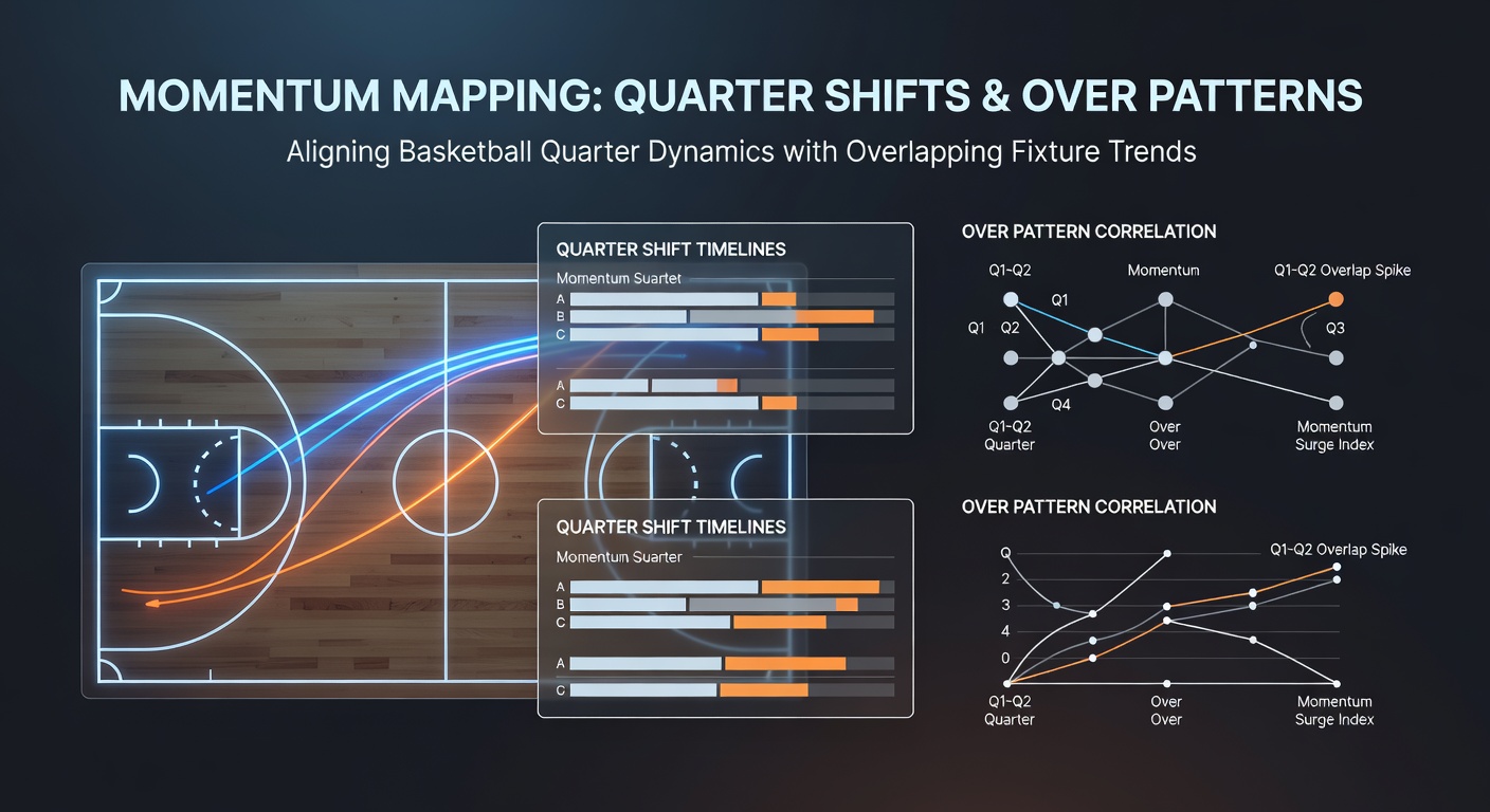 Live accumulator dashboard tracking basketball quarter momentum against cricket over patterns