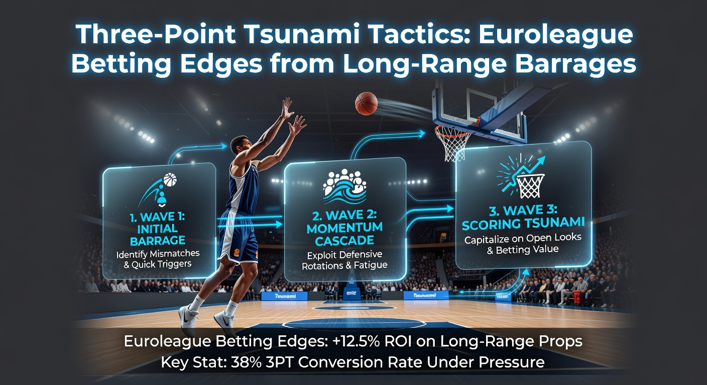 Close-up of a Euroleague star sinking a contested three-pointer, teammates celebrating as the net swishes